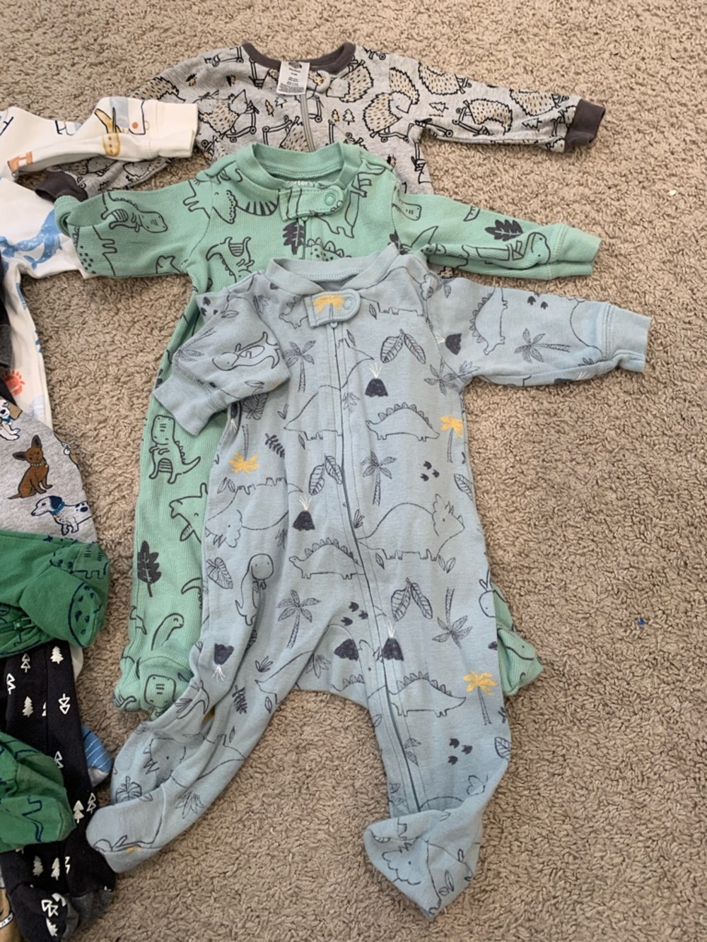 Qty.9 2 way Baby zipper pajamas 3m-6m Bundle - Picture 6 of 8